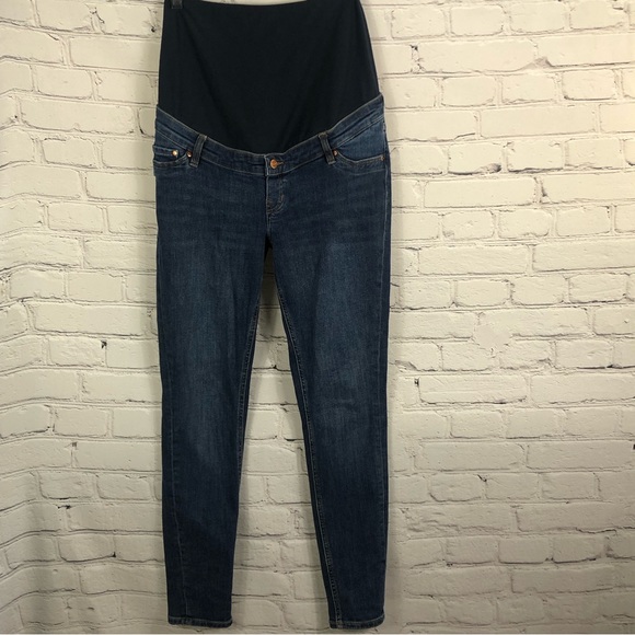 H&M & DENIM SKINNY COUPE HIGH RIB MATERNITY JEANS. SIZE (M) - Picture 2 of 15